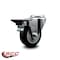 Service Caster 3.5'' Black Poly Wheel Swivel Bolt Hole Caster with Posi Lock Brake SCC-BH20S3514-PPUB-BLK-PLB - alternate 4